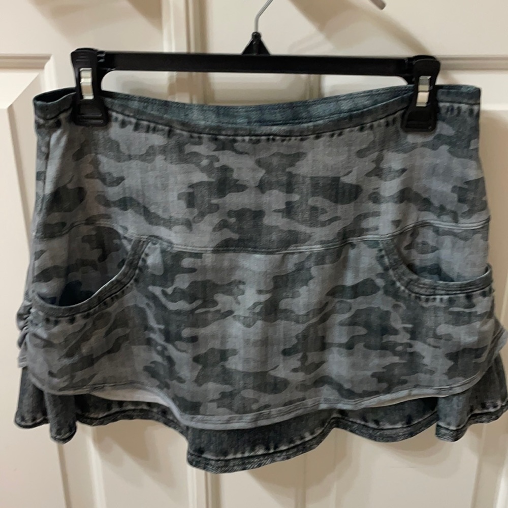 🤍🎾 Faux Denim Camo Lucky in Love Tennis Skirt 🎾🤍